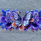 3D purple butterfly | UV DTF glass can wrap
