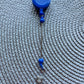 Dark blue beadable bar badge reel