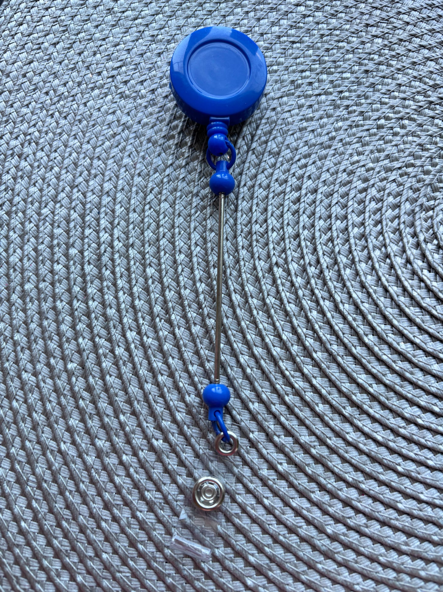 Dark blue beadable bar badge reel