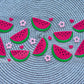 Watermelon & pink flowers | UV DTF glass can wrap