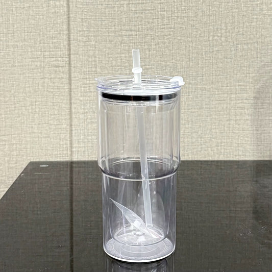16oz acrylic cup snowglobe