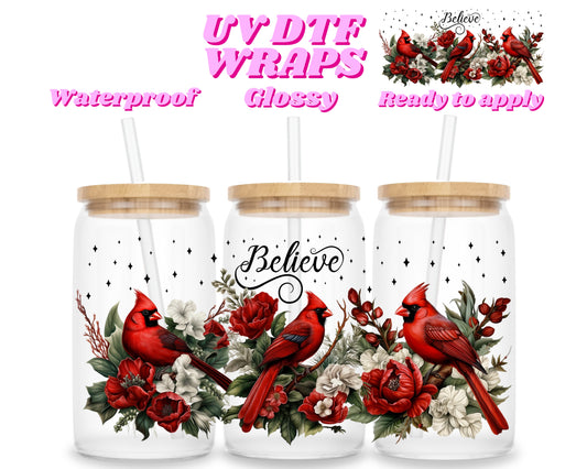 Believe | UV DTF glass can wrap