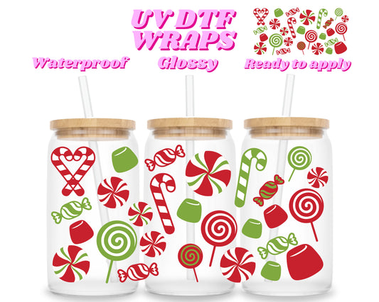 Candies | UV DTF glass can wrap