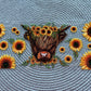 Sunflower highland cow | UV DTF glass can wrap