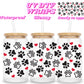 Paw prints | UV DTF glass can wrap