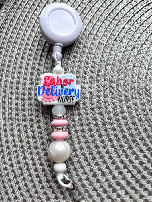 Labour & delivery nurse badge reel