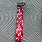 Red chevron wristlet