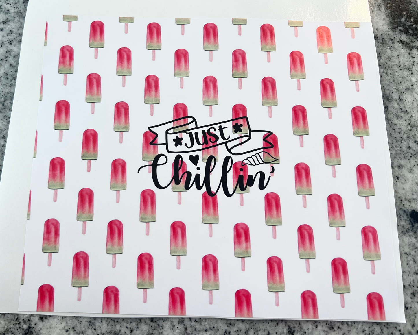 Just chillin | watermelon popsicles | 20oz tumbler wrap