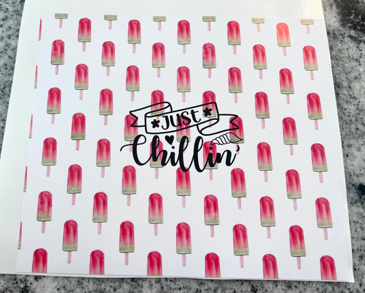 Just chillin | watermelon popsicles | 20oz tumbler wrap