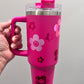 Pink Stanley dupe 40oz tumbler