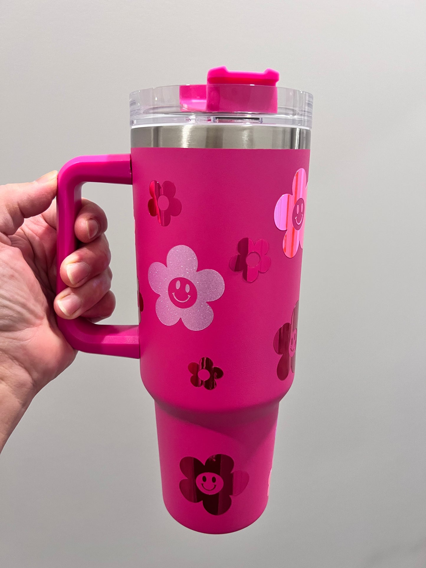 Pink Stanley dupe 40oz tumbler