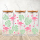 Flamingos | 20oz libbey glass can