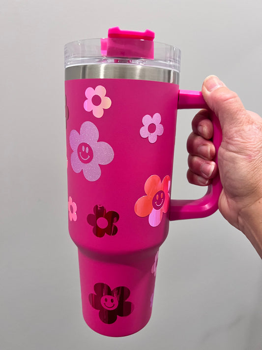 Pink Stanley dupe 40oz tumbler