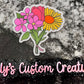 Flower bouquet (white background)