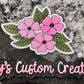 pink flower sticker