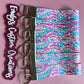 mini pink galaxy wristlet