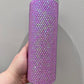 Purple rhinestone tumbler