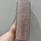 Light pink rhinestone tumbler