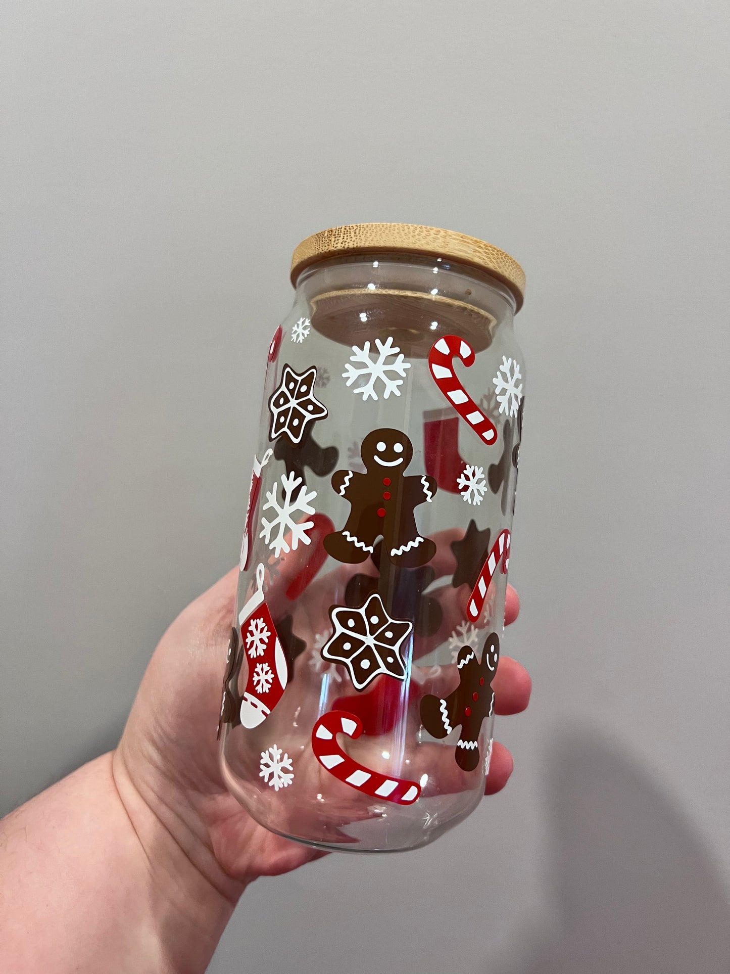 Gingerbread libbey glass can