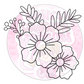 Flower colouring page