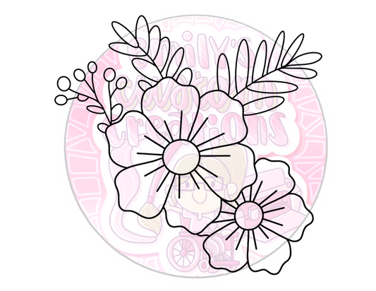 Flower colouring page
