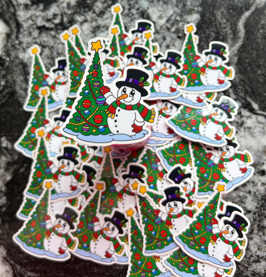Frosty/tree sticker